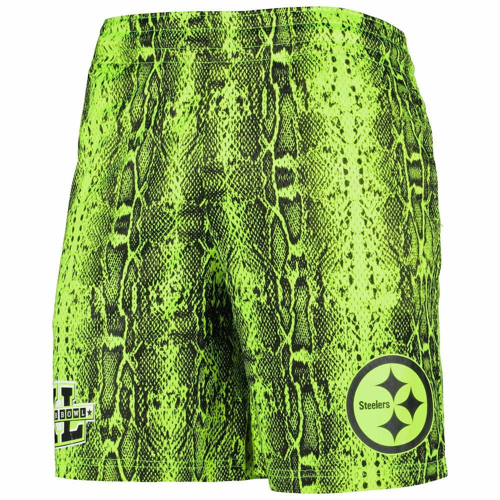 Pittsburgh Steelers New Era Summer Pop Shorts Neon Green - NFL