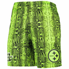 Pittsburgh Steelers New Era Summer Pop Shorts Neon Green - NFL