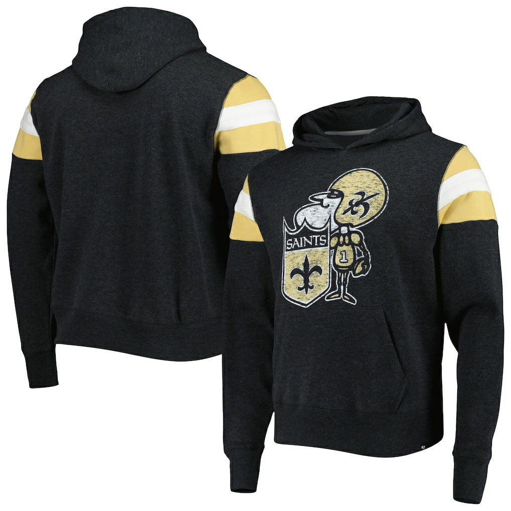 New Orleans Saints '47 Legacy Premier Nico Pullover Hoodie Black - 47 brand