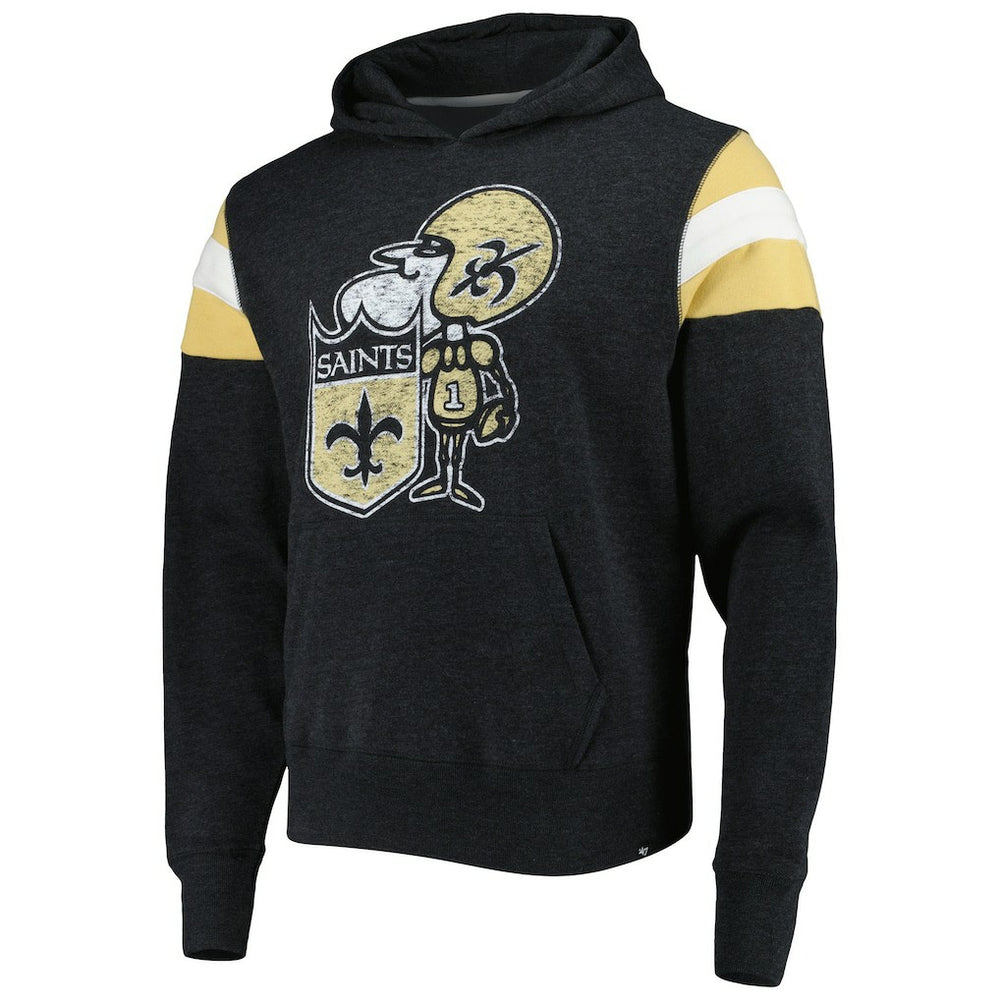 New Orleans Saints '47 Legacy Premier Nico Pullover Hoodie Black - 47 brand