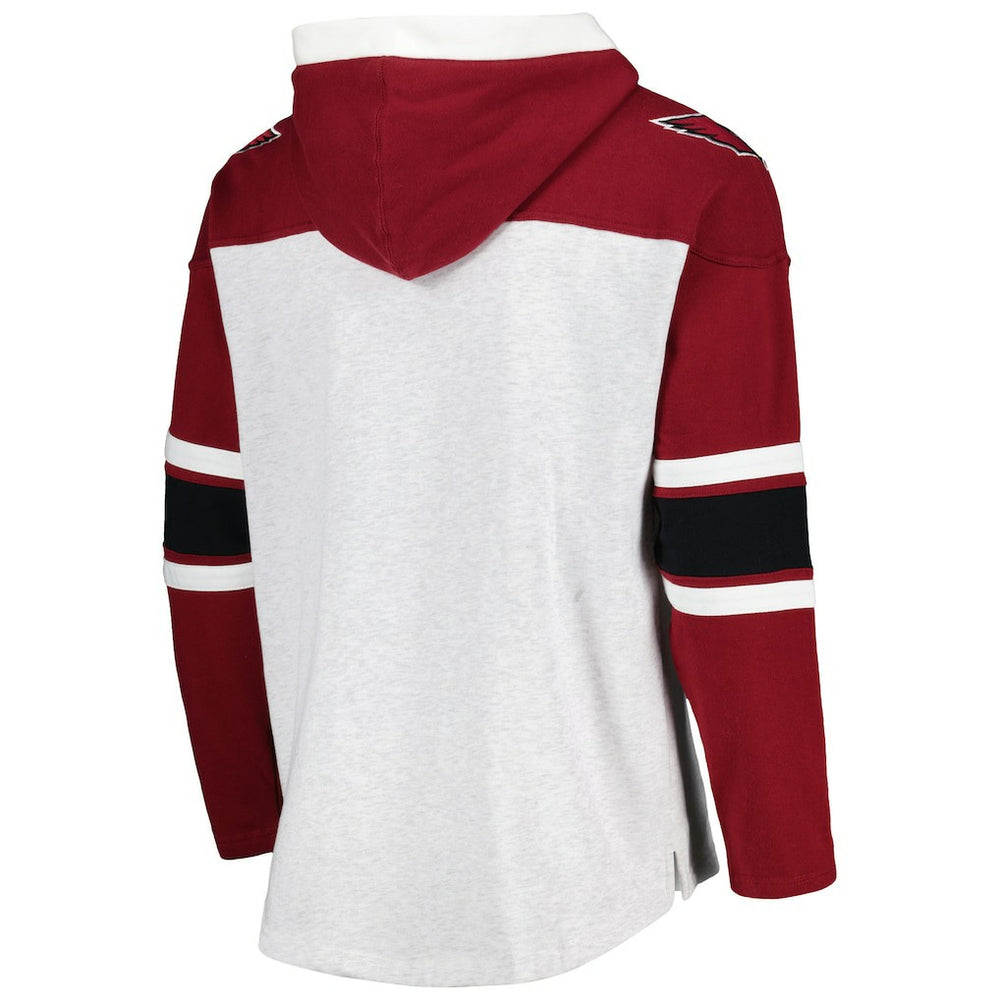 Arizona Cardinals '47 Gridiron Lace-Up Pullover Hoodie Heather Gray - 47 brand