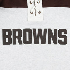 Cleveland Browns '47 Gridiron Lace-Up Pullover Hoodie Heather Gray - 47 brand