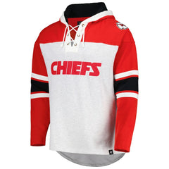 Kansas City Chiefs '47 Gridiron Lace-Up Pullover Hoodie Heather Gray - 47 brand