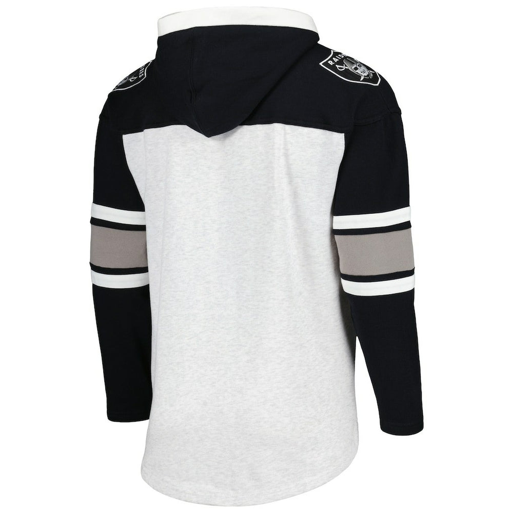 Las Vegas Raiders '47 Gridiron Lace-Up Pullover Hoodie Heather Gray - 47 brand
