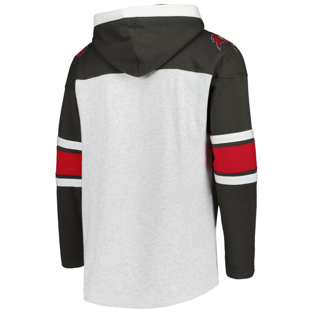 Tampa Bay Buccaneers '47 Gridiron Lace-Up Pullover Hoodie Heather Gray - 47 brand