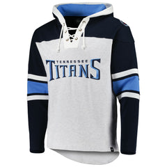 Tennessee Titans '47 Gridiron Lace-Up Pullover Hoodie Heather Gray - 47 brand
