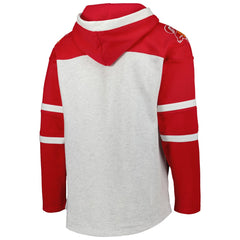 Tampa Bay Buccaneers '47 Historic Logo Gridiron Lace-Up Pullover Hoodie Heather Gray - 47 brand