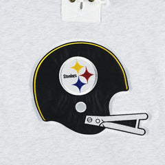 Pittsburgh Steelers '47 Historic Logo Gridiron Lace-Up Pullover Hoodie Heather Gray - 47 brand