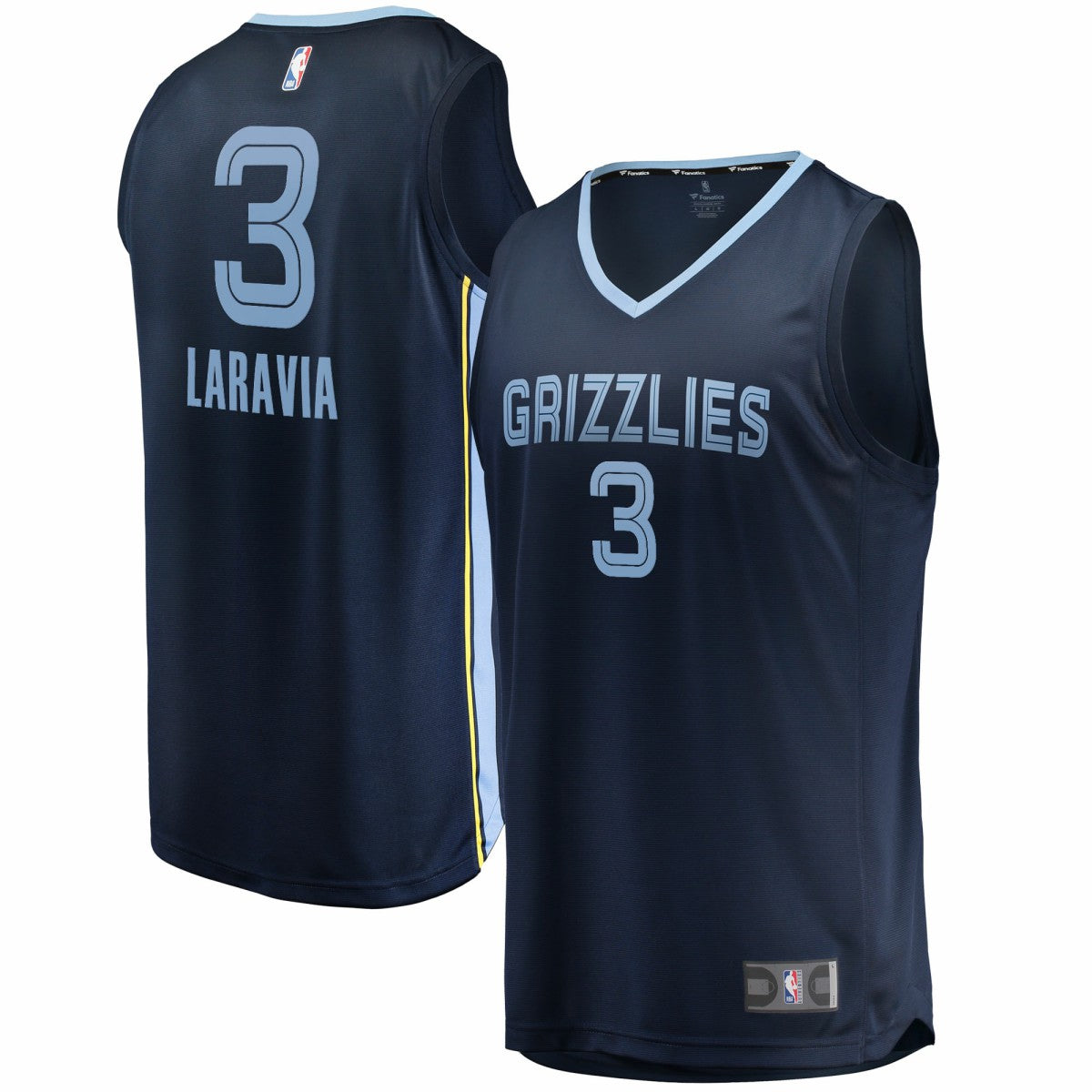 Fanatics - Jake LaRavia Memphis Grizzlies Fast Break Replica Player Jersey - Icon Edition - Navy