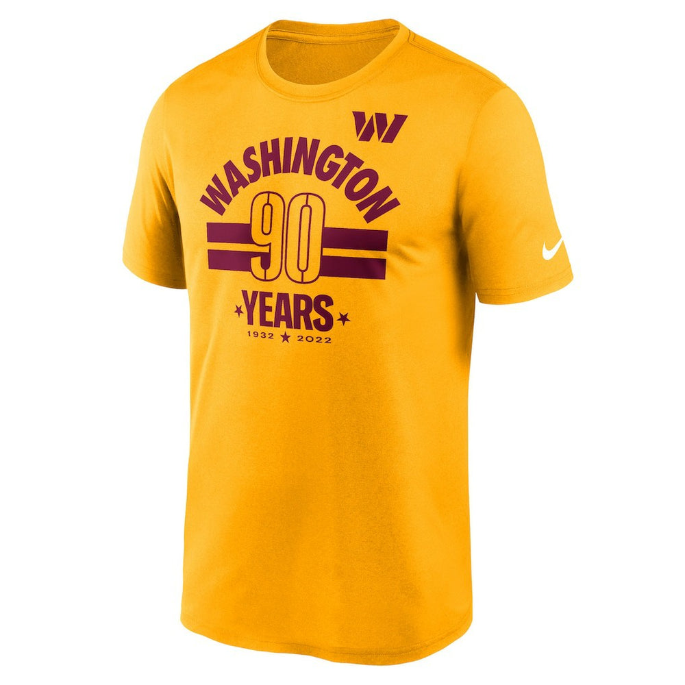 Washington Commanders 90th Anniversary Legend T-Shirt Gold - Nike
