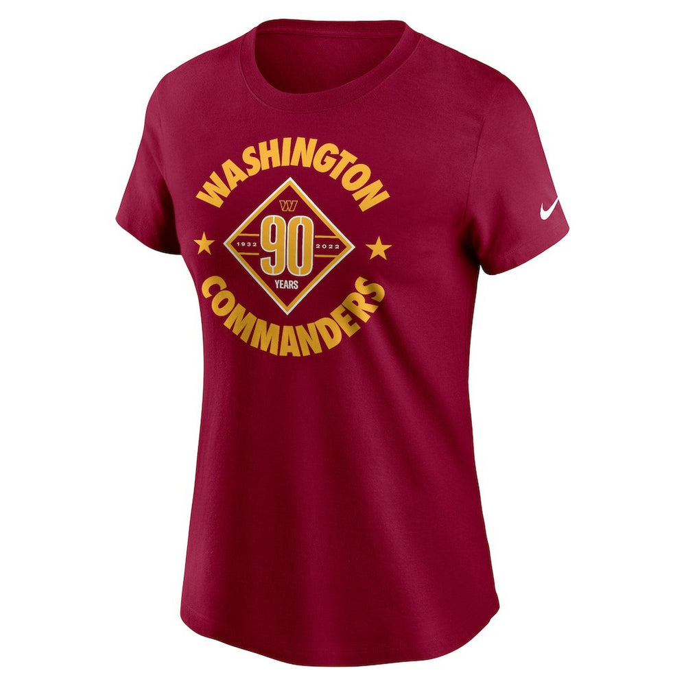 Washington Commanders Women's 90th Anniversary T-Shirt Burgundy - Nike