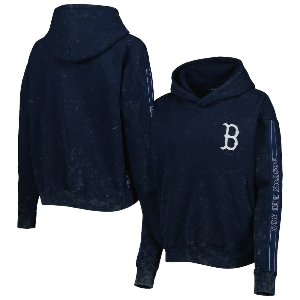 Boston Red Sox The Wild Collective Women's Marble Pullover Hoodie Lifestyle