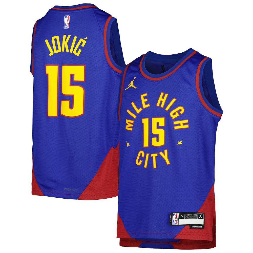 NBA - Nikola Jokic Denver Nuggets Jordan Brand Youth Swingman Jersey - Statement Editi- Blue