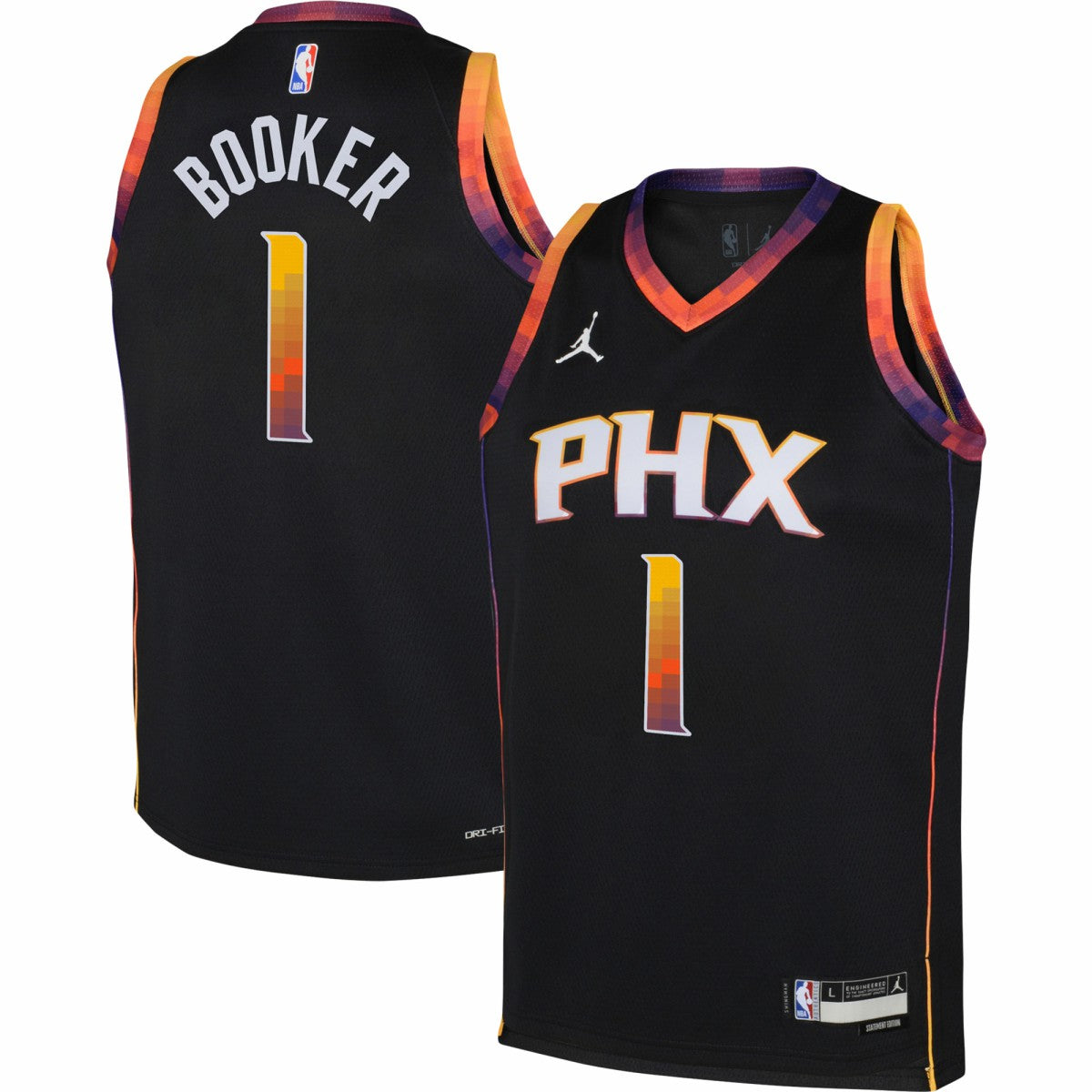 NBA - Devin Booker Phoenix Suns Jordan Brand Youth Swingman Jersey - Statement Edition - Black