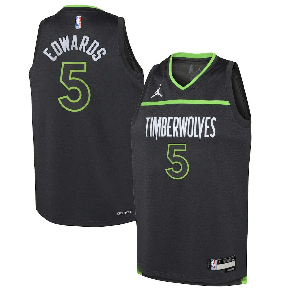 NBA - Anthony Edwards Minnesota Timberwolves Jordan Brand Youth Swingman Jersey - Statement Edition - Black