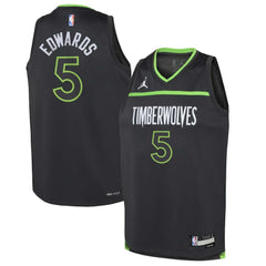 NBA - Anthony Edwards Minnesota Timberwolves Jordan Brand Youth Swingman Jersey - Statement Edition - Black