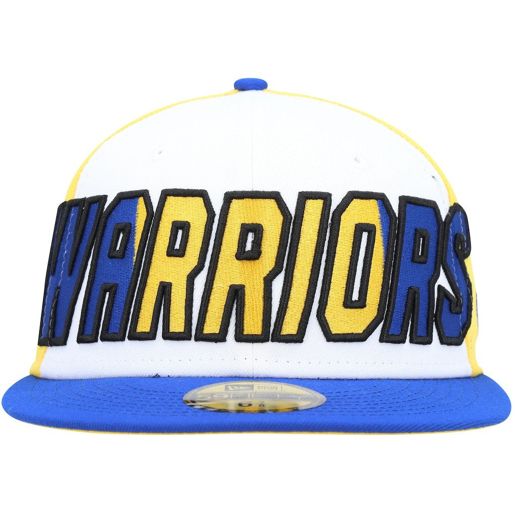 New Era - Golden State Warriors Back Half 9FIFTY Fitted Hat - White/Royal