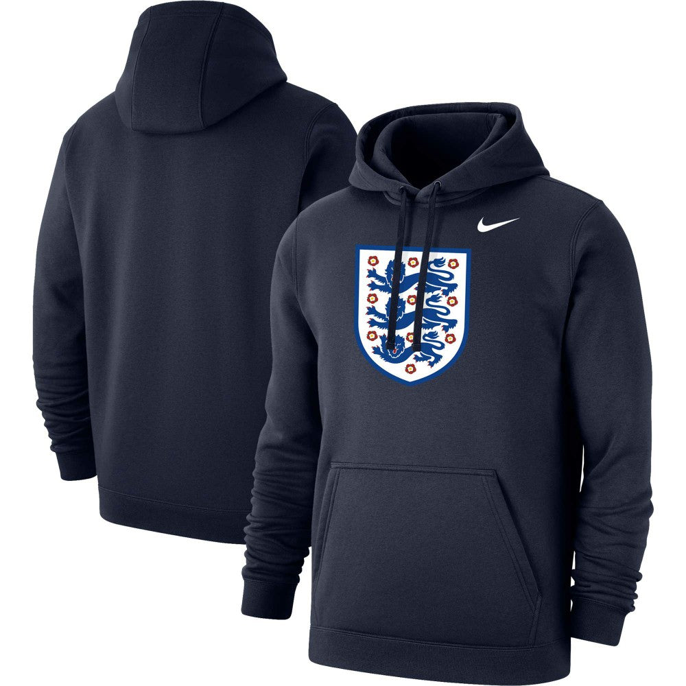 Nike England National Team Club Primary Pullover Hoodie - Navy