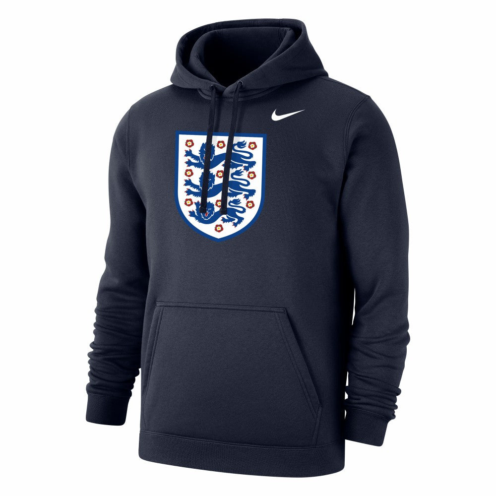 Nike England National Team Club Primary Pullover Hoodie - Navy