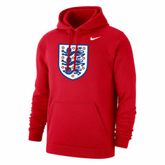 Nike England National Team Club Primary Pullover Hoodie - Red