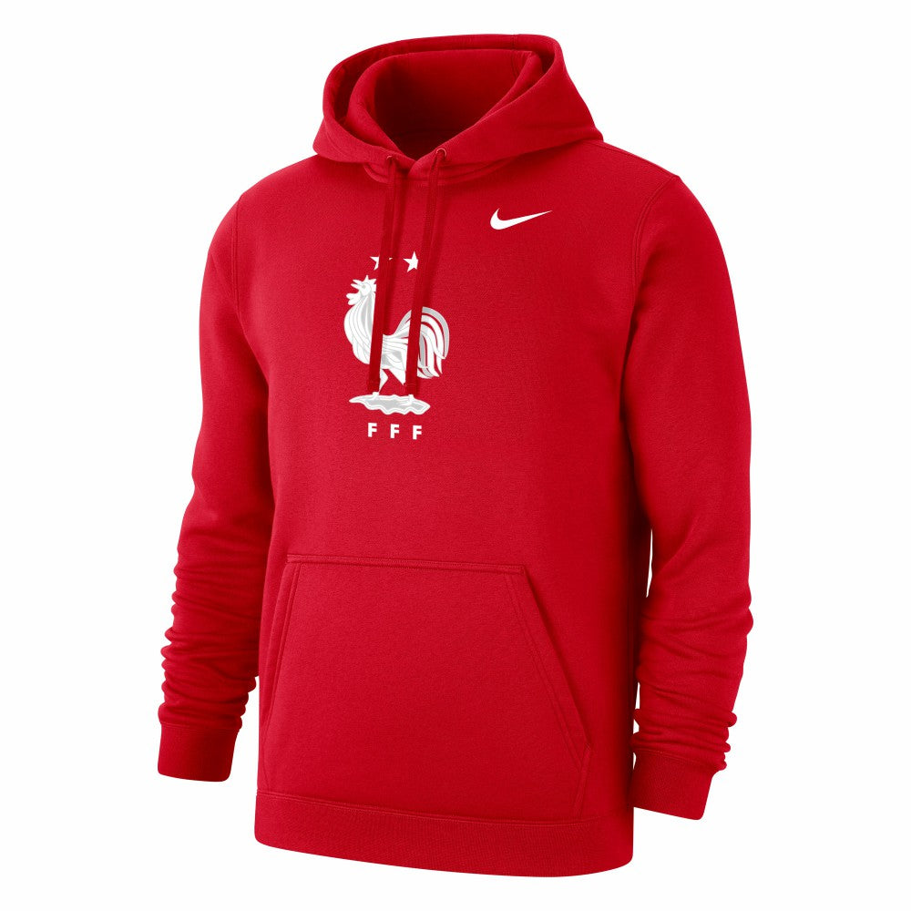 Nike France National Team Club Primary Pullover Hoodie - Red