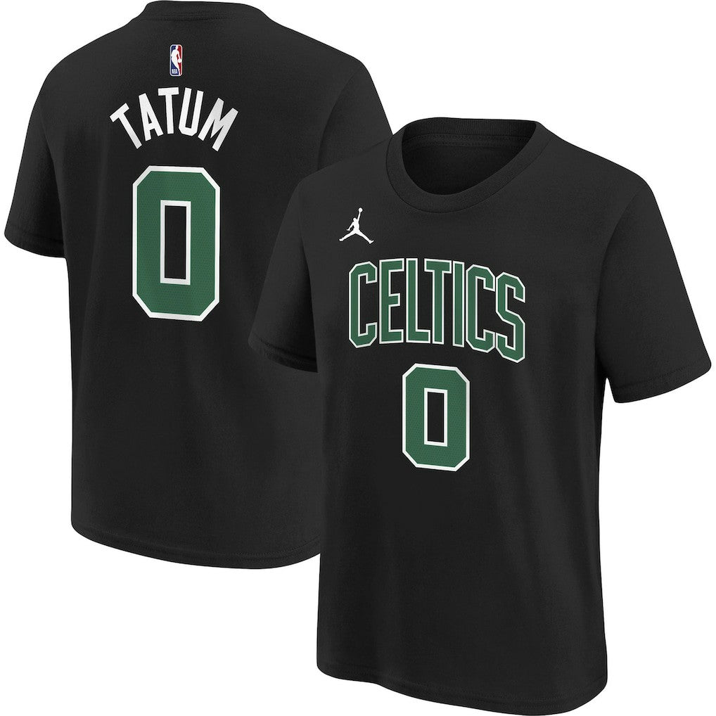 NBA - Jayson Tatum Boston Celtics Jordan Brand Youth Statement Edition Name & Number Player T-Shirt - Black