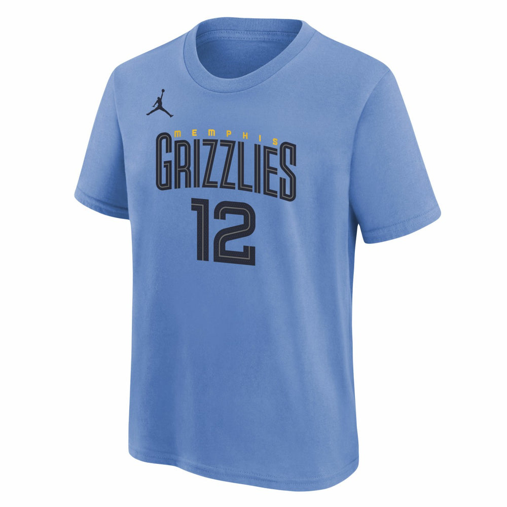 NBA - Ja Morant Memphis Grizzlies Jordan Brand Youth Statement Edition Name & Number Player T-Shirt - Light Blue
