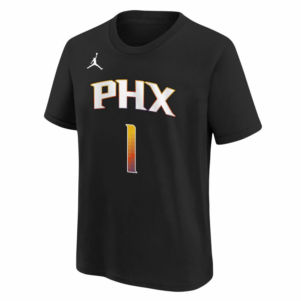 NBA - Devin Booker Phoenix Suns Jordan Brand Youth Statement Edition Name & Number Player T-Shirt - Black