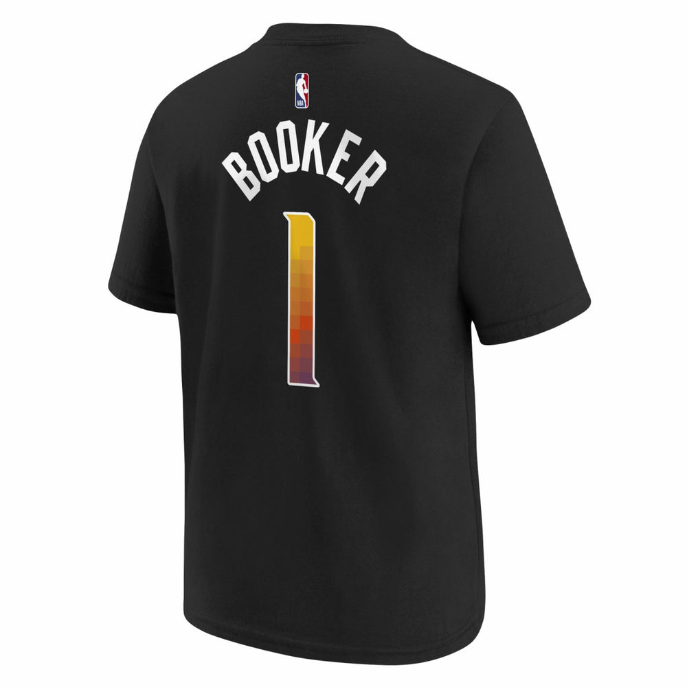 NBA - Devin Booker Phoenix Suns Jordan Brand Youth Statement Edition Name & Number Player T-Shirt - Black