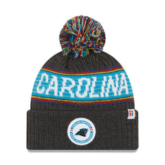 Carolina Panthers New Era 2022 Greg Olsen x Atrium Health Levine Children's Hospital Pom Knit Hat Heather Charcoal - NFL