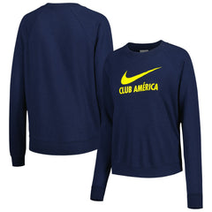 Nike Club America Women's Lockup Varsity Tri-Blend Raglan Pullover Sweatshirt - Navy