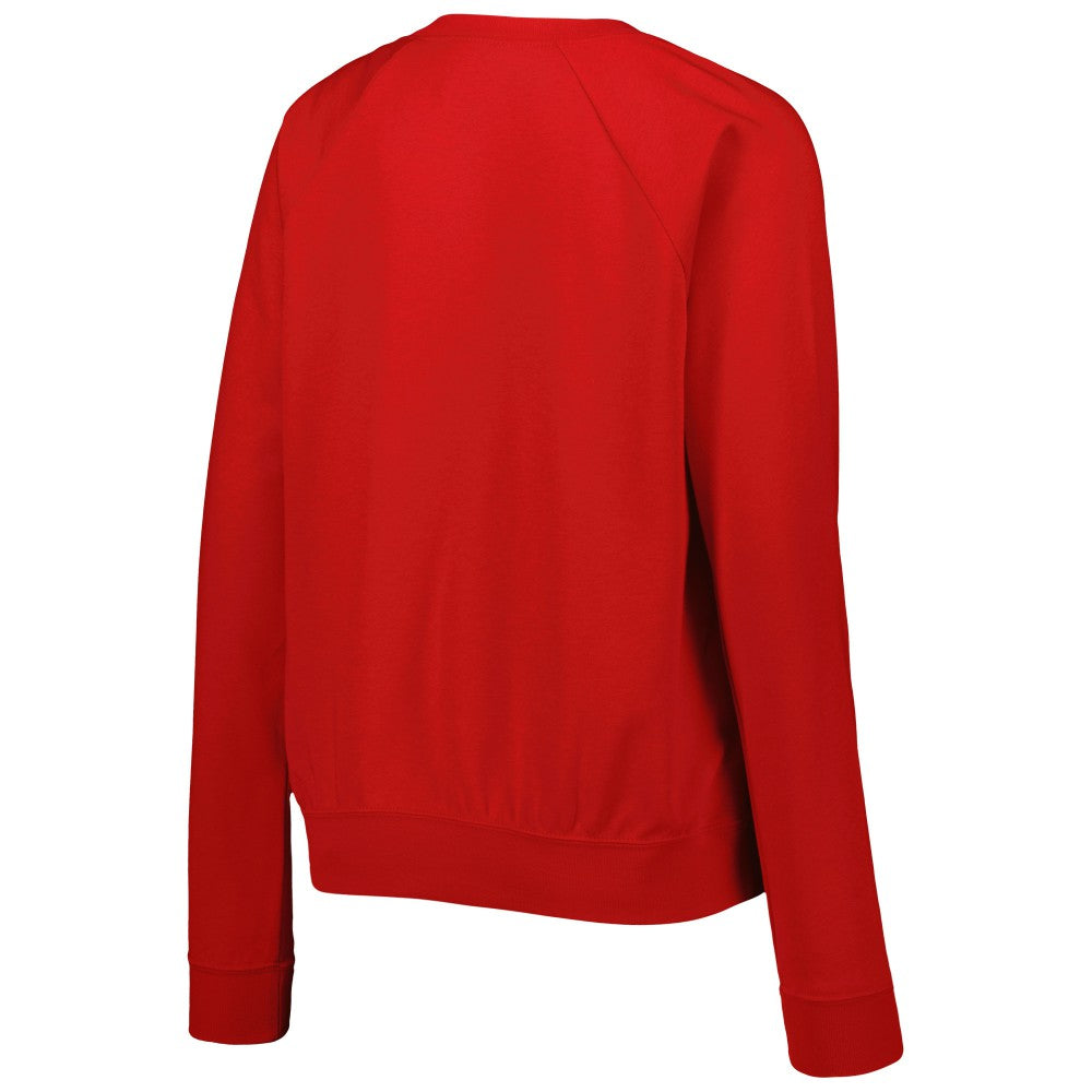 Nike England National Team Women's Lockup Varsity Tri-Blend Raglan Pullover Sweatshirt - Red