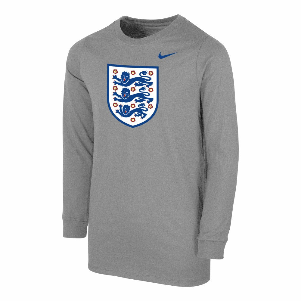Nike England National Team Youth Core Long Sleeve T-Shirts - Heather Gray