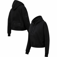 Boston Red Sox Pro Standard Women's Triple Black Cropped Pullover Hoodie On Sale