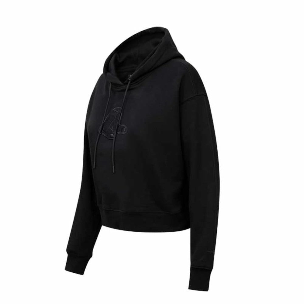 Boston Red Sox Pro Standard Women's Triple Black Cropped Pullover Hoodie On Sale