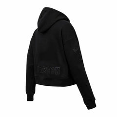 Boston Red Sox Pro Standard Women's Triple Black Cropped Pullover Hoodie On Sale