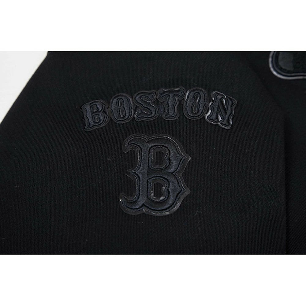 Boston Red Sox Pro Standard Women's Triple Black Cropped Pullover Hoodie On Sale