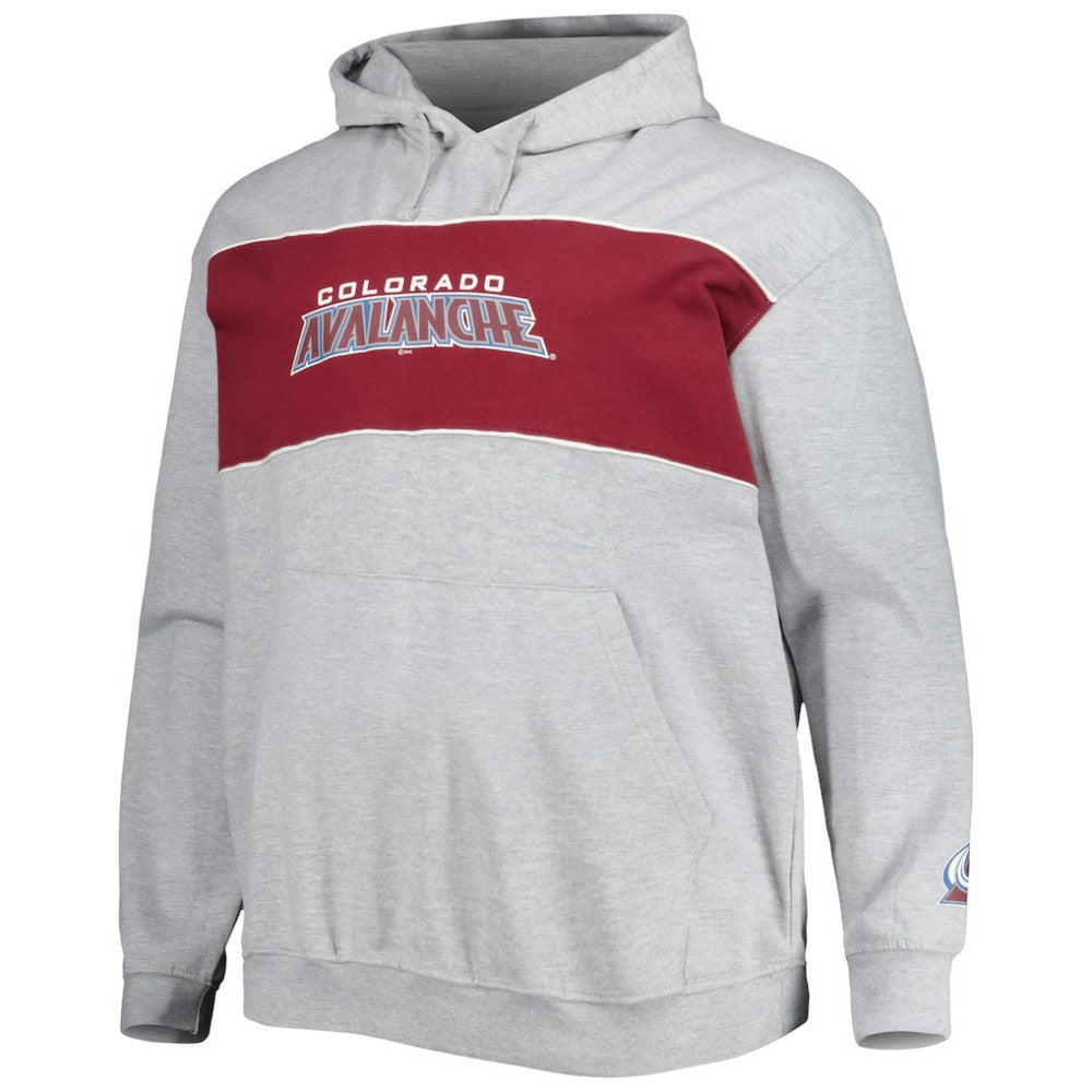 Nathan MacKinnon Colorado Avalanche - Big & Tall Player Pullover Hoodie Heather Gray