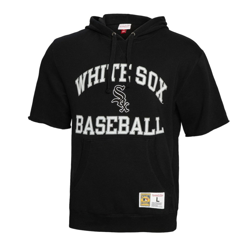 Chicago White Sox Mitchell & Ness Cooperstown Collection Washed Fleece Pullover Short Sleeve Hoodie On Sale