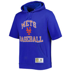 New York Mets Mitchell & Ness Cooperstown Collection Washed Fleece Pullover Short Sleeve Hoodie Sale
