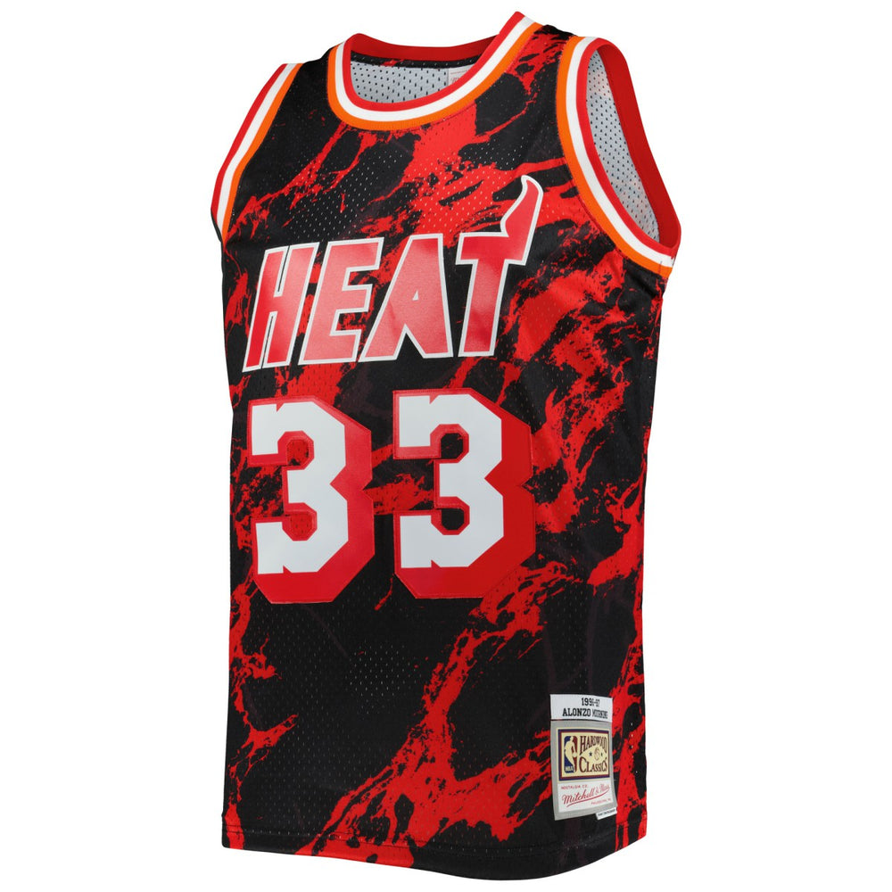 Mitchell & Ness - Alonzo Mourning Miami Heat 1996/97 Hardwood Classics Marble Swingman Jersey - Black