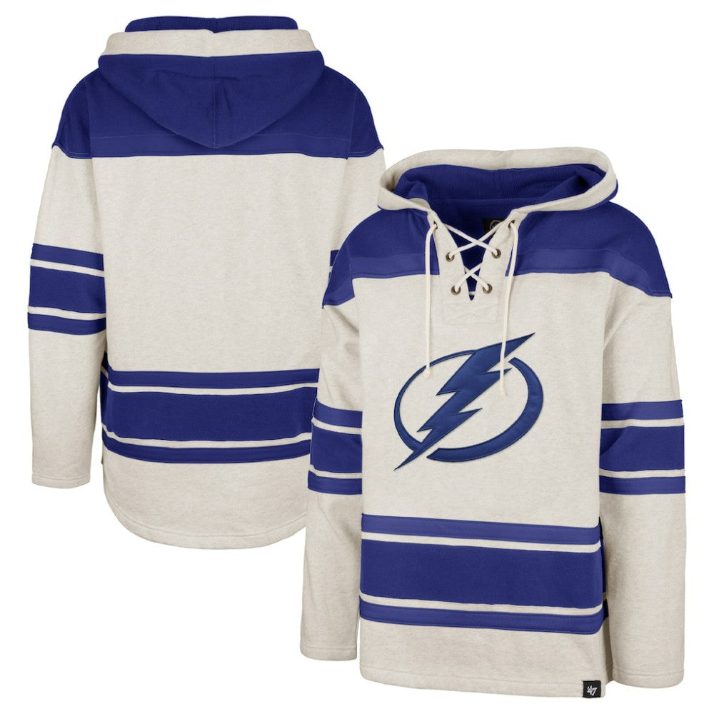 Tampa Bay Lightning - '47 Rockaway Lace-Up Pullover Hoodie Oatmeal