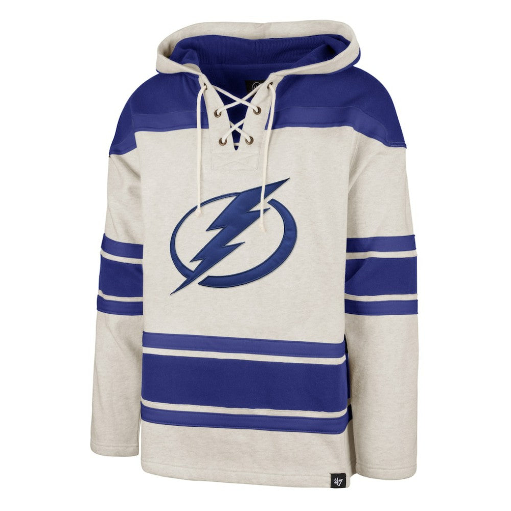 Tampa Bay Lightning - '47 Rockaway Lace-Up Pullover Hoodie Oatmeal