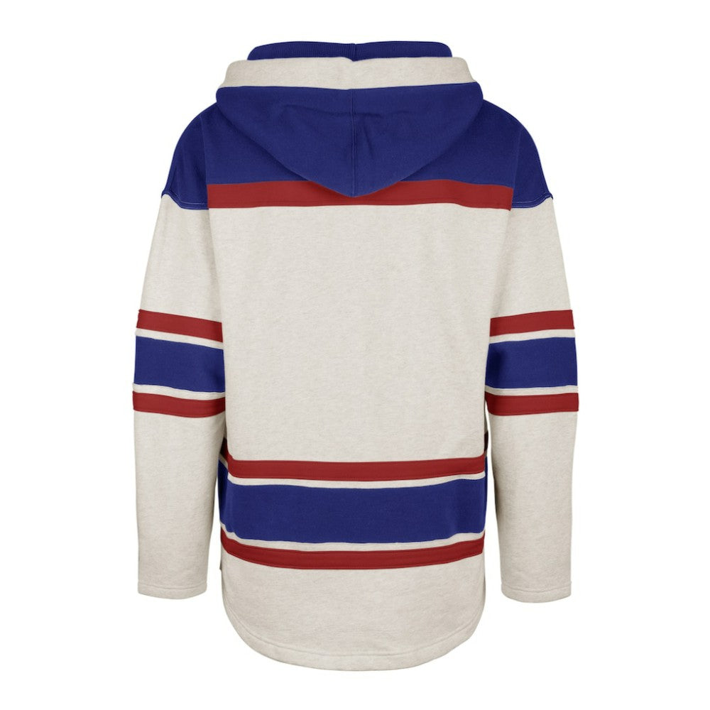 New York Rangers '47 Rockaway Lace-Up Pullover Hoodie Oatmeal
