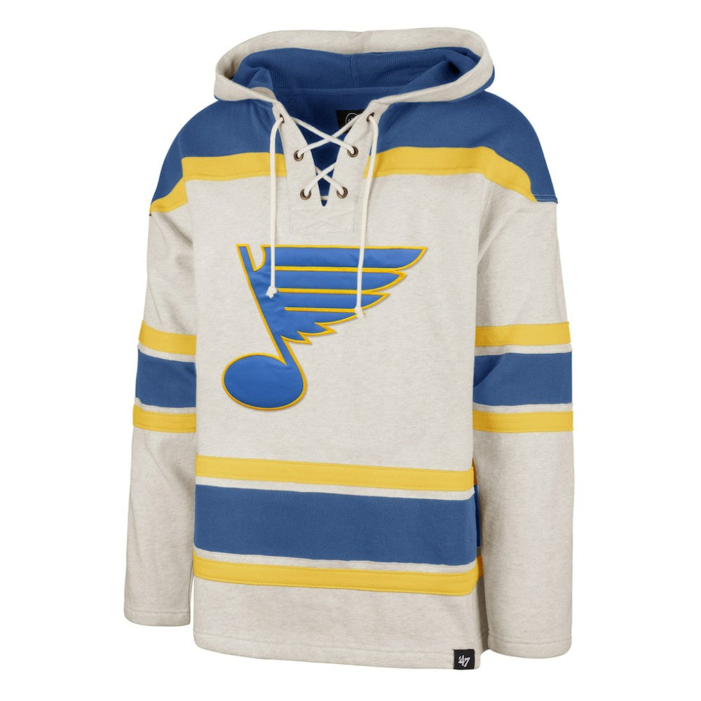St. Louis Blues - '47 Rockaway Lace-Up Pullover Hoodie Oatmeal