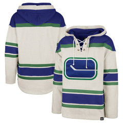 Vancouver Canucks - '47 Rockaway Lace-Up Pullover Hoodie Oatmeal