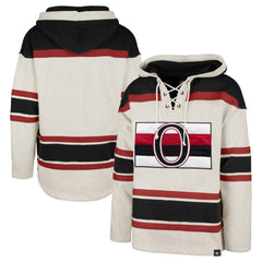 Ottawa Senators - '47 Rockaway Lace-Up Pullover Hoodie Oatmeal