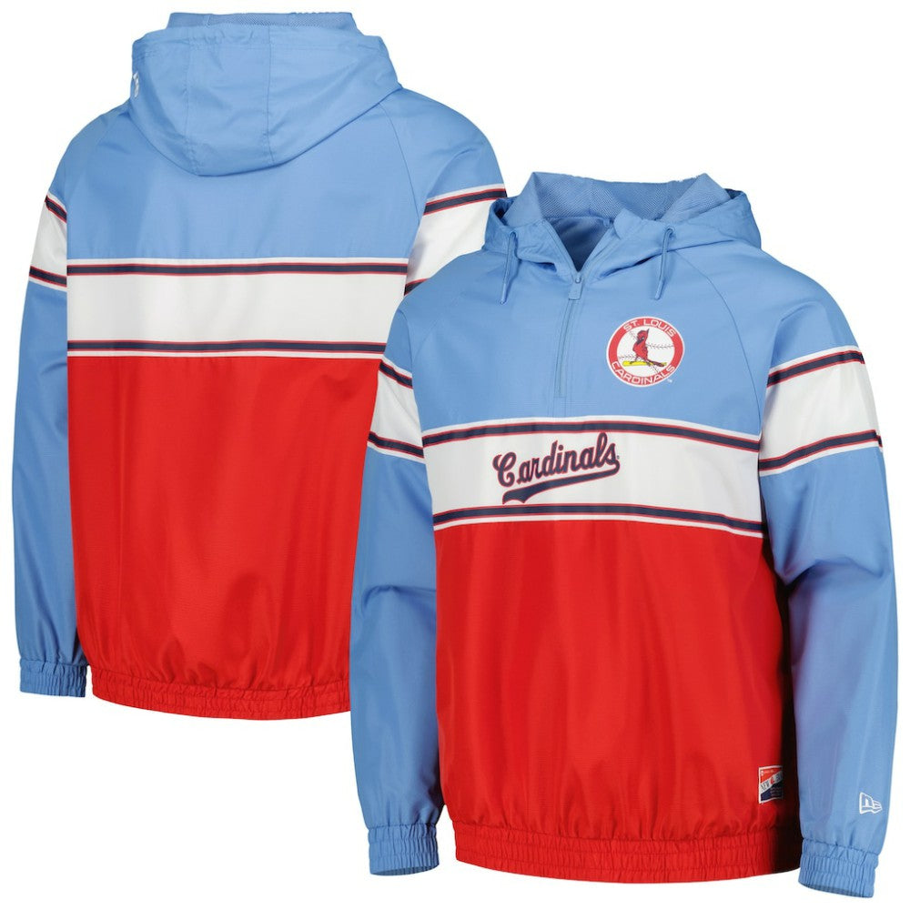 St. Louis Cardinals New Era Ripstop Raglan Quarter-Zip Hoodie for sale