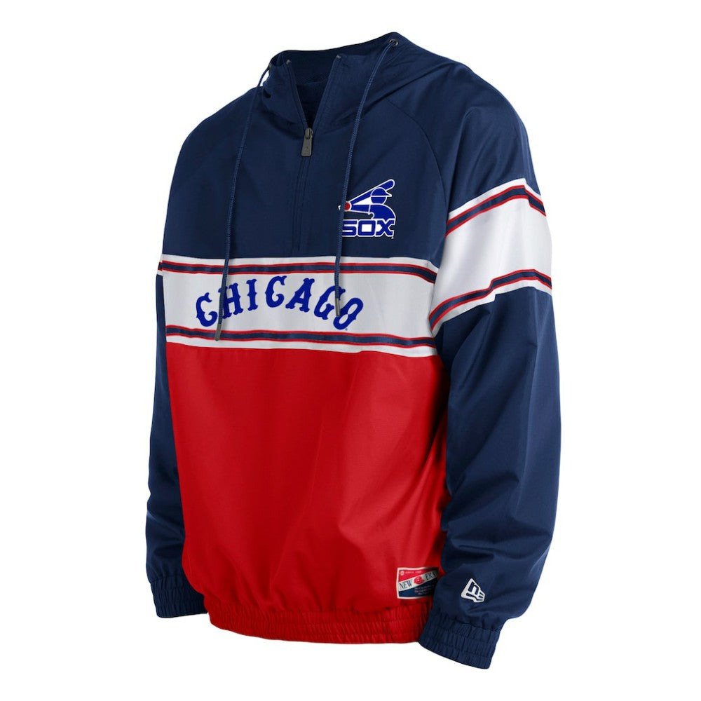 Chicago White Sox New Era Ripstop Raglan Quarter-Zip Hoodie Lifestyle