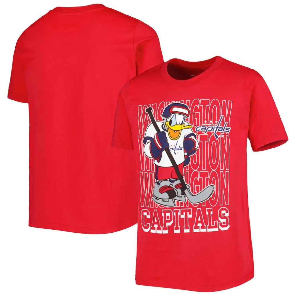 Washington Capitals Youth Disney Donald Duck Three-Peat T-Shirt Red